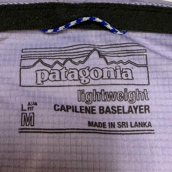Patagonia Capilene Lightweight Crew Medium Lilac Purple Baselayer EUC - Picture 5 of 10